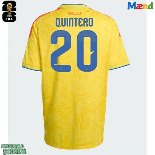 Colombia Juan Fernando Quintero #20 Replika Hjemmebanetrøje VM 2026 Kortærmet
